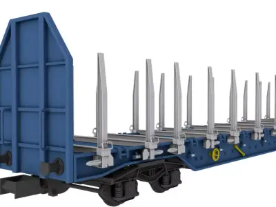 Stake Wagon 3D model