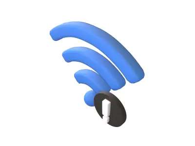 Wifi Problem Symbol v1 014 Low-poly 3D model