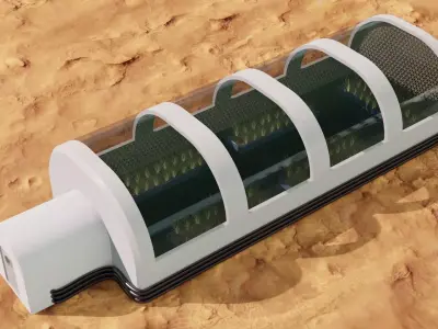 Mars farm Low-poly 3D model