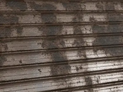 Rusted Metal Corrugated PBR Seamless Texture