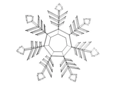 Snowflake - Type 1 3D model