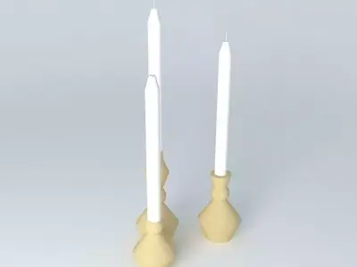 Crate and Barrel Denby Candle Holders Free 3D model