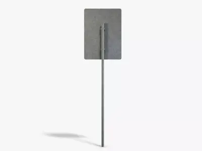Police Info Sign Low-poly 3D model