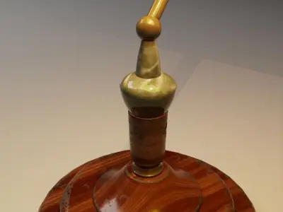 Vintage Banker Lamp Low-poly 3D model