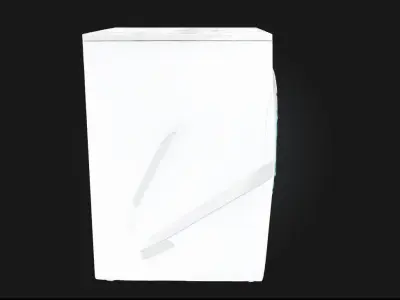 Washer Whirlwind  Dynamic Spin with Retro-Futuristic Flair 3D model