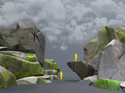 Rock Set Low-poly 3D model 46