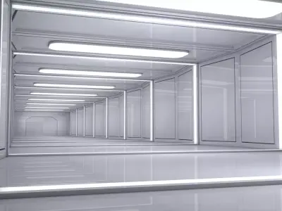 Sci Fi Interior Low-poly 3D model