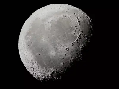 Realistic Moon Low-poly 3D model