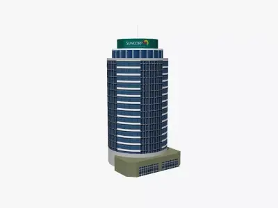 Suncorp Center Low-poly 3D model