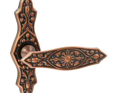 Ornate Copper Handle model pack Low-poly 3D model