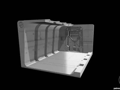 Star Wars Profundity Corridor Diorama for 375 and 6 inch figures 3D print model