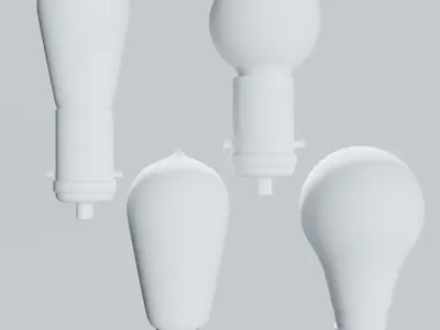 Clear Light Bulbs 3D model