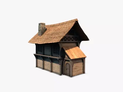Cottage 13 Low-poly 3D model