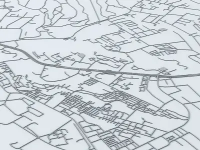 Nairobi Road Network and Streets 3D model