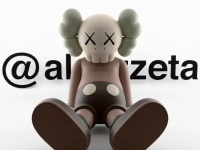 Kaws Holiday Taipei Textured 3D model