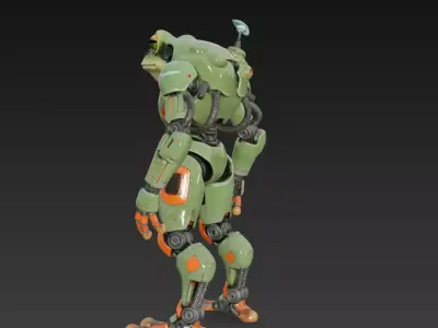 Cyber Frog - Mecha Amphibian Character 3D Model 3D print model