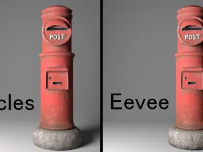POSTBOX post box Low-poly 3D model