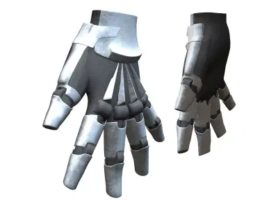Sci-fi Robotic Gloves Low-poly 3D model
