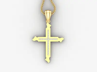 Cross Light Gold 4CP012 3DM STL 3D print model