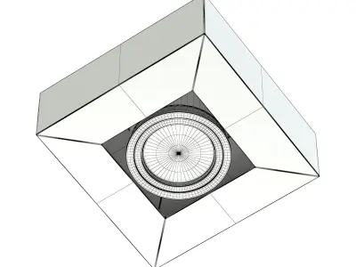 Rectangular Halogen Light 3D Model 3D model