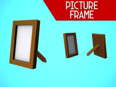 PICTURE FRAME CARTOON STYLIZED Low-poly 3D model