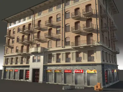 Echise Bruno - Modular City Set Low-poly 3D model
