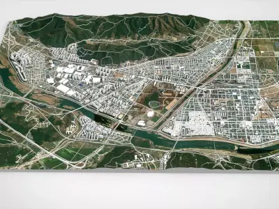 Cityscape Gyeongju South Korea 3D model