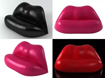 Dalilips lipstick chair 3D model