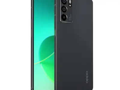 Oppo Reno6 5G Black and Blue Colors 3D model
