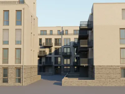 Modern Apartments European Pack Low-poly 3D model