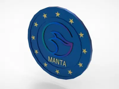 Manta crypto coin 3D print model