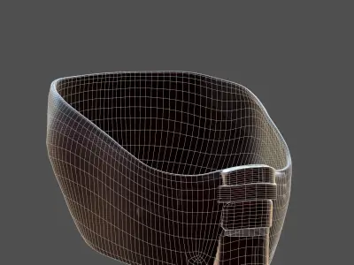 Gas mask helmet 3d model scifi Low-poly  Low-poly 3D model