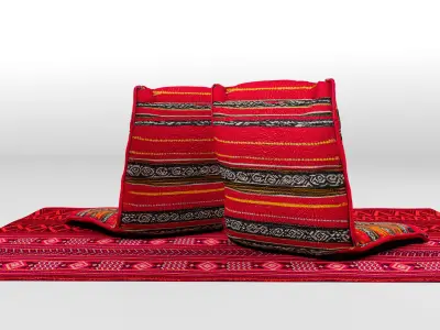 Portable Floor Chair - Arabic Style 3D model