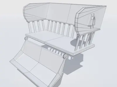 Abandoned Ferris Wheel Low-poly 3D model
