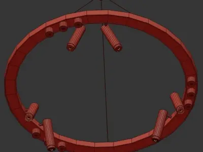 AGVID circular pendant light gold 3D model