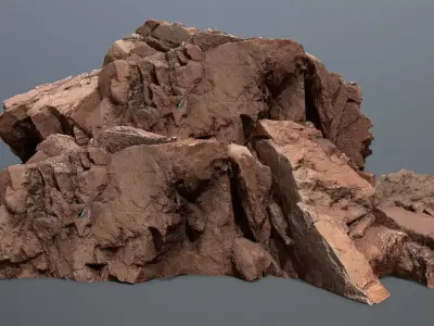 Mountain Low-poly 3D model 8
