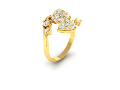 Women Ring  Render 3dm STL OBJ FBX Details 3D print model 49