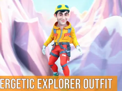 Energetic Explorer Outfit model pack Low-poly 3D model