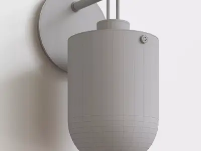 Century LED Wall Sconce corona Low-poly 3D model