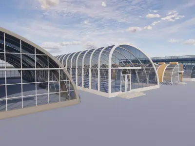 Agricultural Greenhouse Tent Frame -B8 3D model