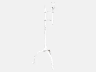 Medieval Torch Low-poly 3D model 13