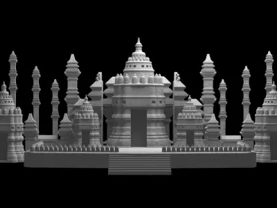 Prambanan Temple From Indonesia 3D model