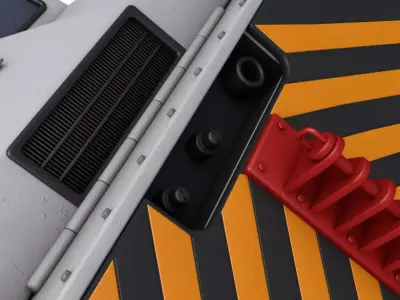 Airport Tug Hallam HE50 3D model