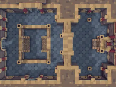 Modular Dungeon Set - Proto Series Low-poly 3D model