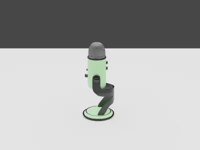 Blue Yeti Microphone  Free low-poly 3D model