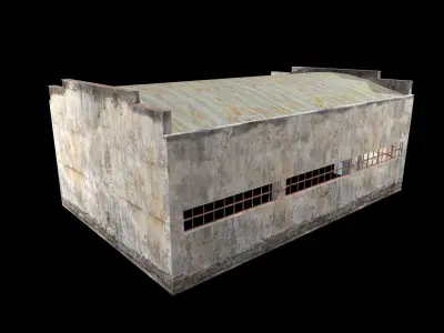 hangar Low-poly 3D model