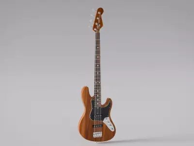 Electric Bass Guitar 3D model