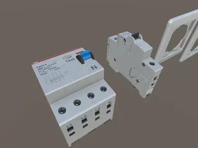 Electrical Installation PBR Low-poly 3D model
