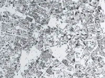 Milan Streets and Buildings 3D model