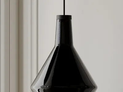 DROP TOP LAMP SHADE SET WITH PLUMEN 002 LED BULB 3D model